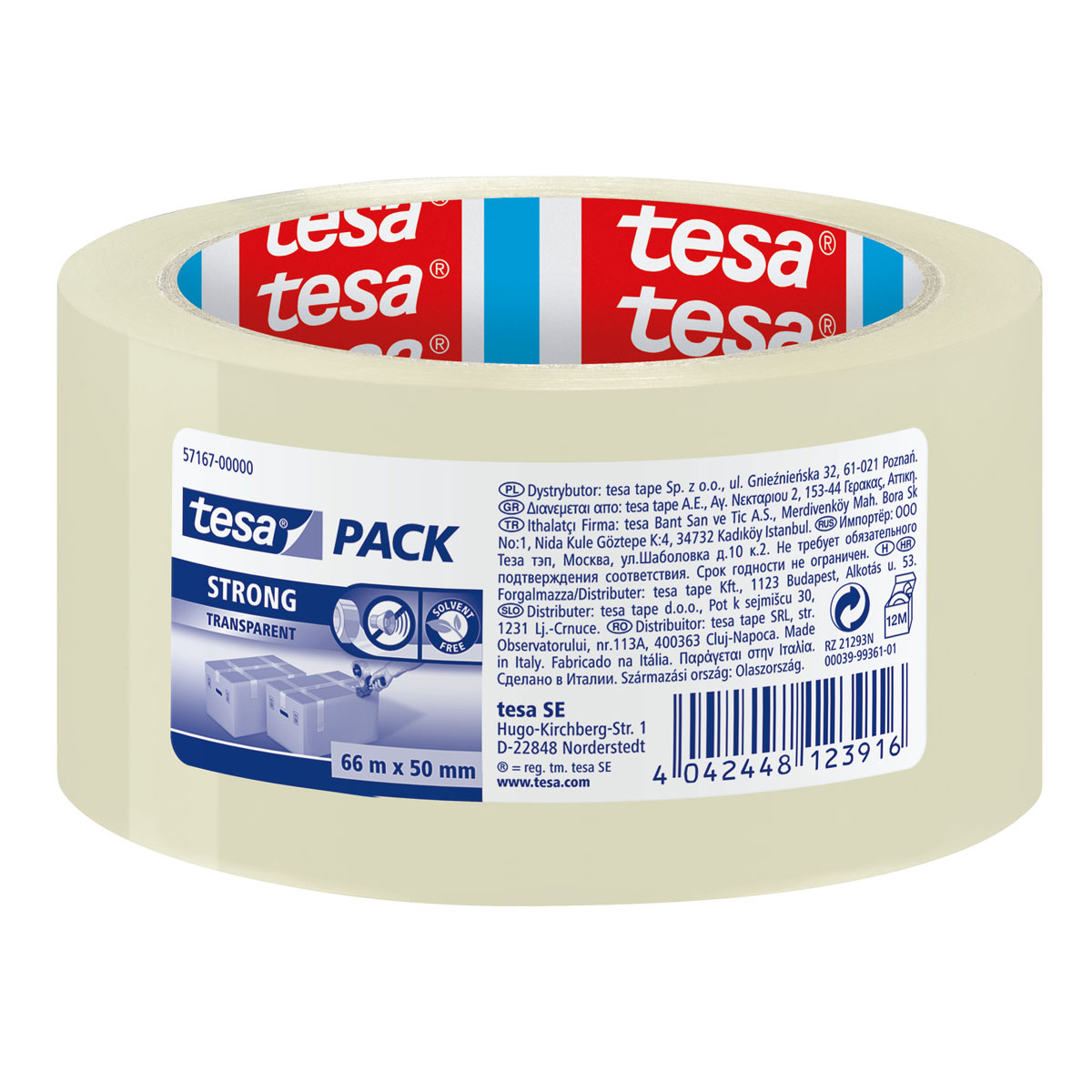 Packband strong transparent 66 m x 50 mm