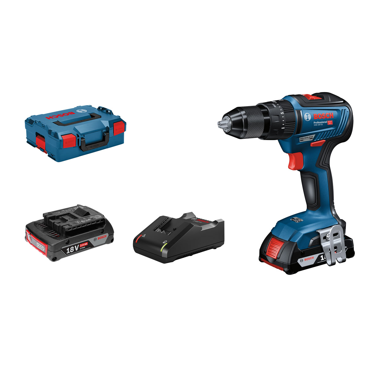 Bosch Professional  Akku-Bohrschrauber-Set GSB 18V-55