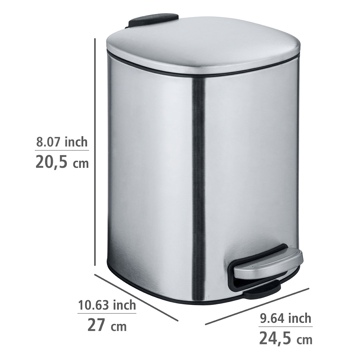 Wenko  Treteimer Alassio Edelstahl matt Badezimmereimer Bild 4