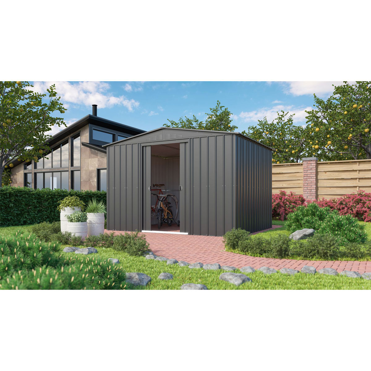 Globel Gerätehaus Dream 6,9m² anthrazit Bild 4