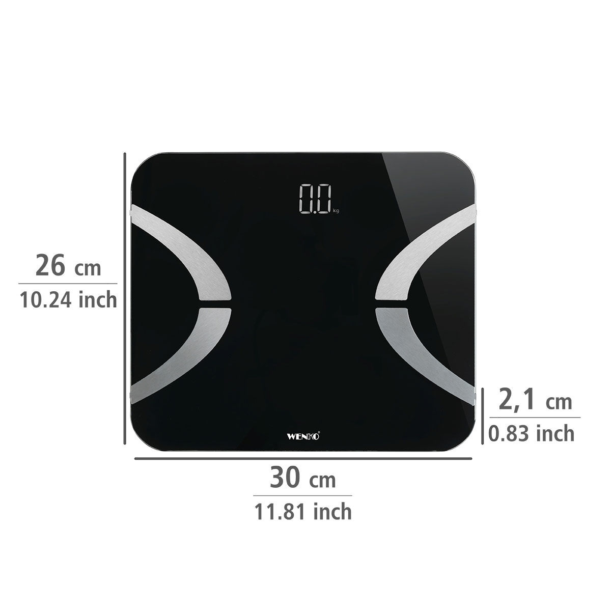 Wenko  Analysewaage LED mit Bluetooth Schwarz Körperfettwaage Bild 5