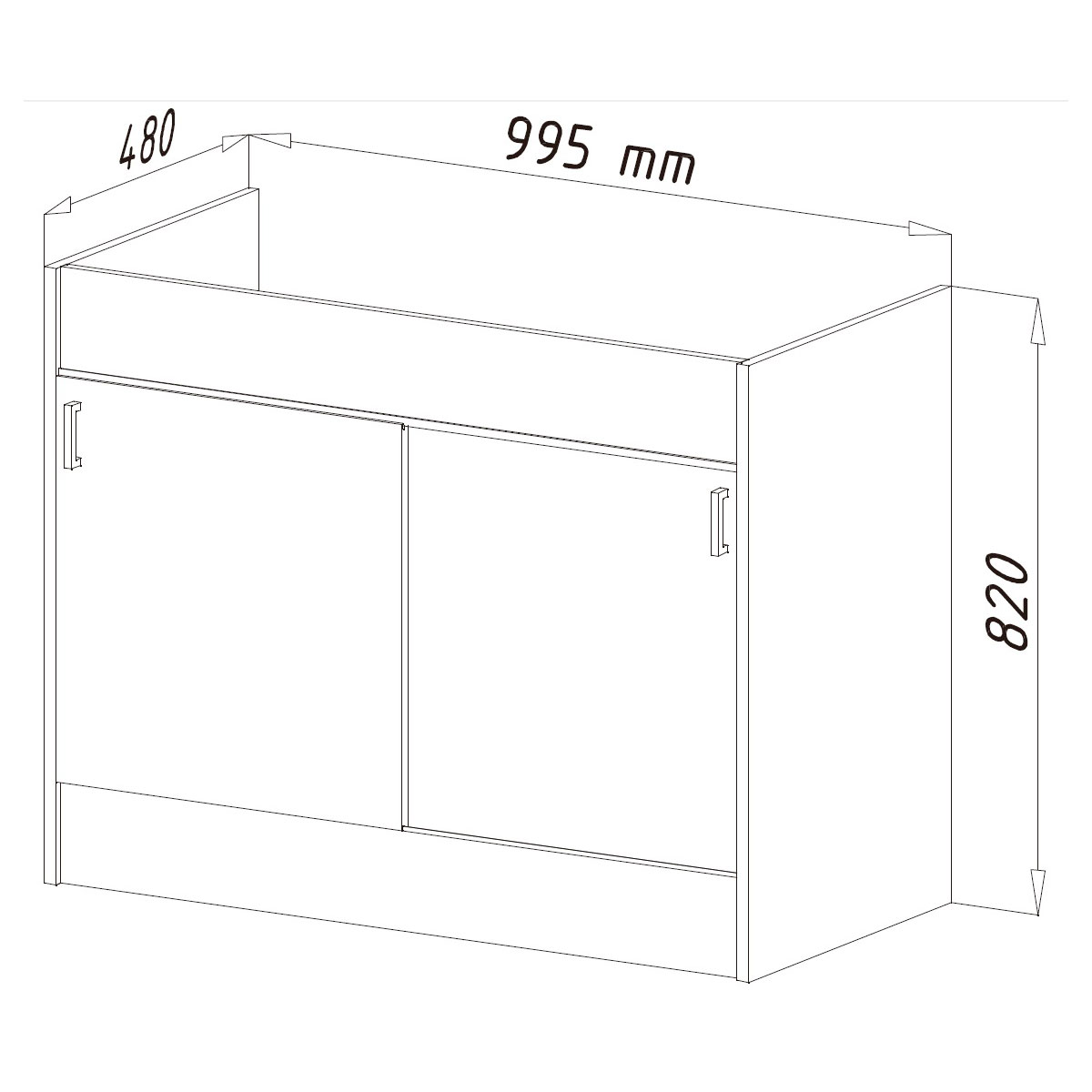 Respekta Samara Komplettspüle KS50S 100 x 50 cm Weiß / Weiß Bild 2