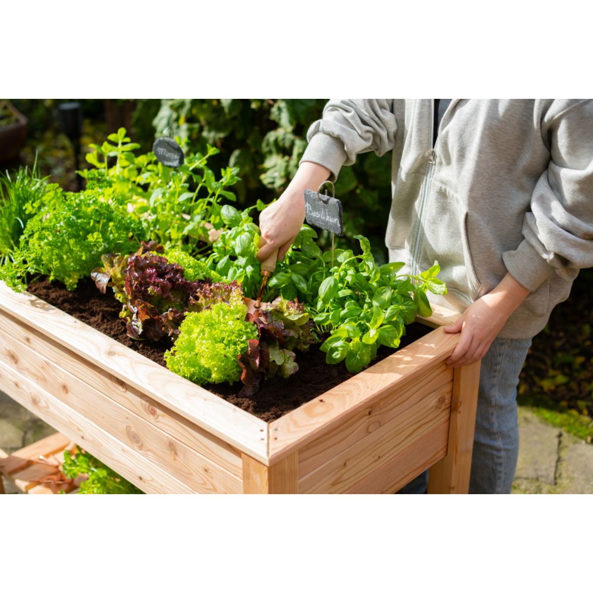 Westmann Hochbeet Emily inkl. Ablage 65x120x75cm Bild 7