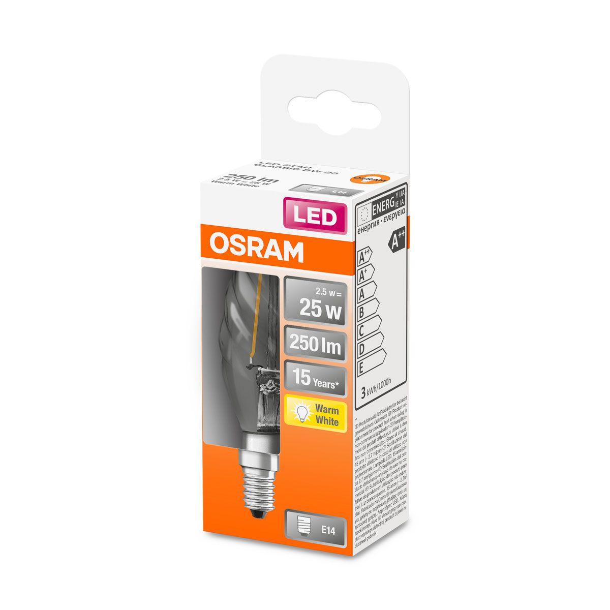Osram LED-Leuchtmittel E14 warmweiß 25W Bild 2