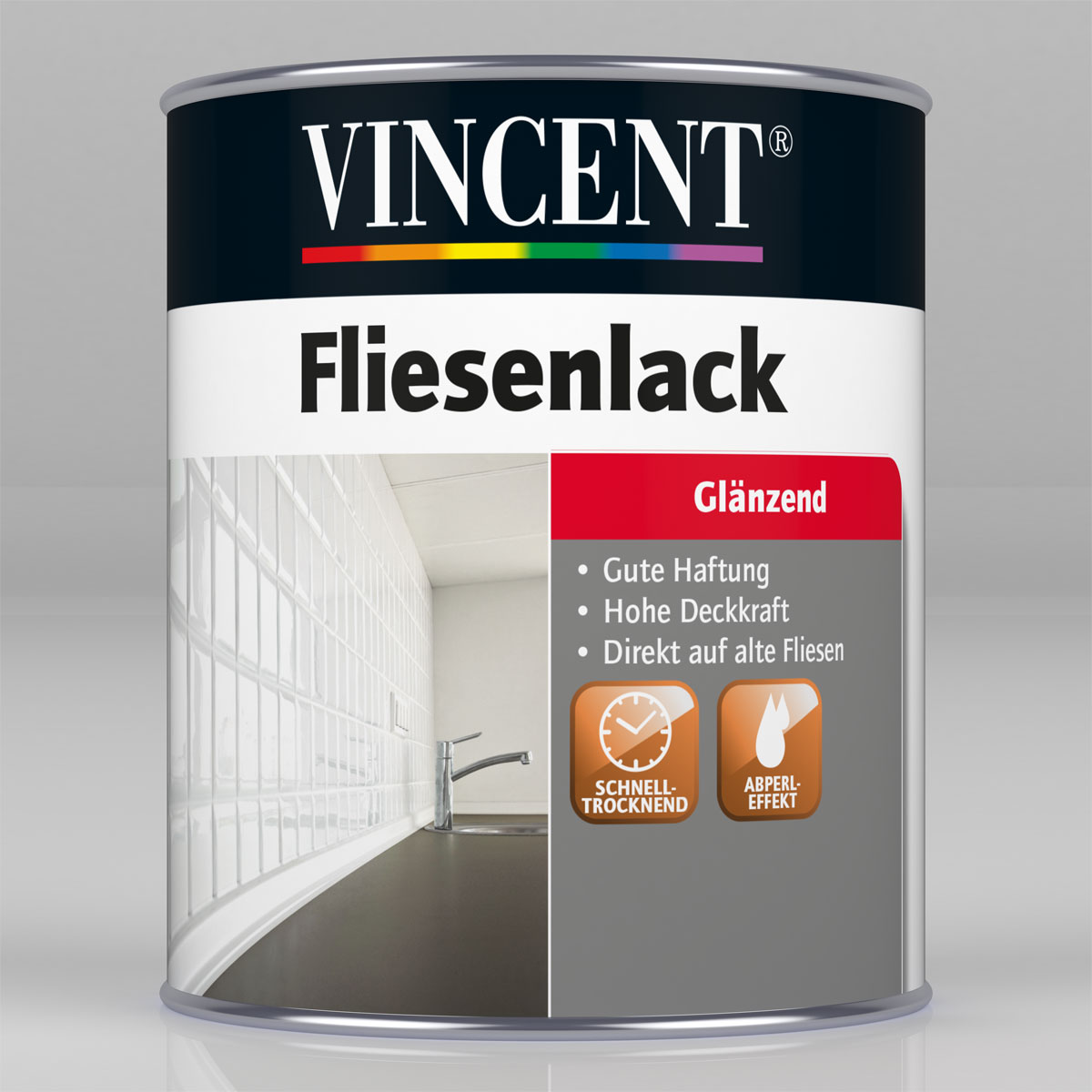 Vincent Fliesenlack weiß glänzend 750 ml