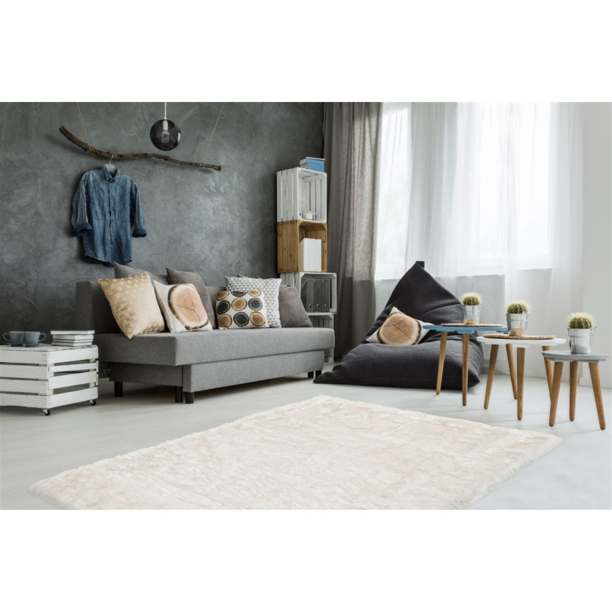 Crown 110 Weiß / Puderrosa 120cm x 170cm Bild 2