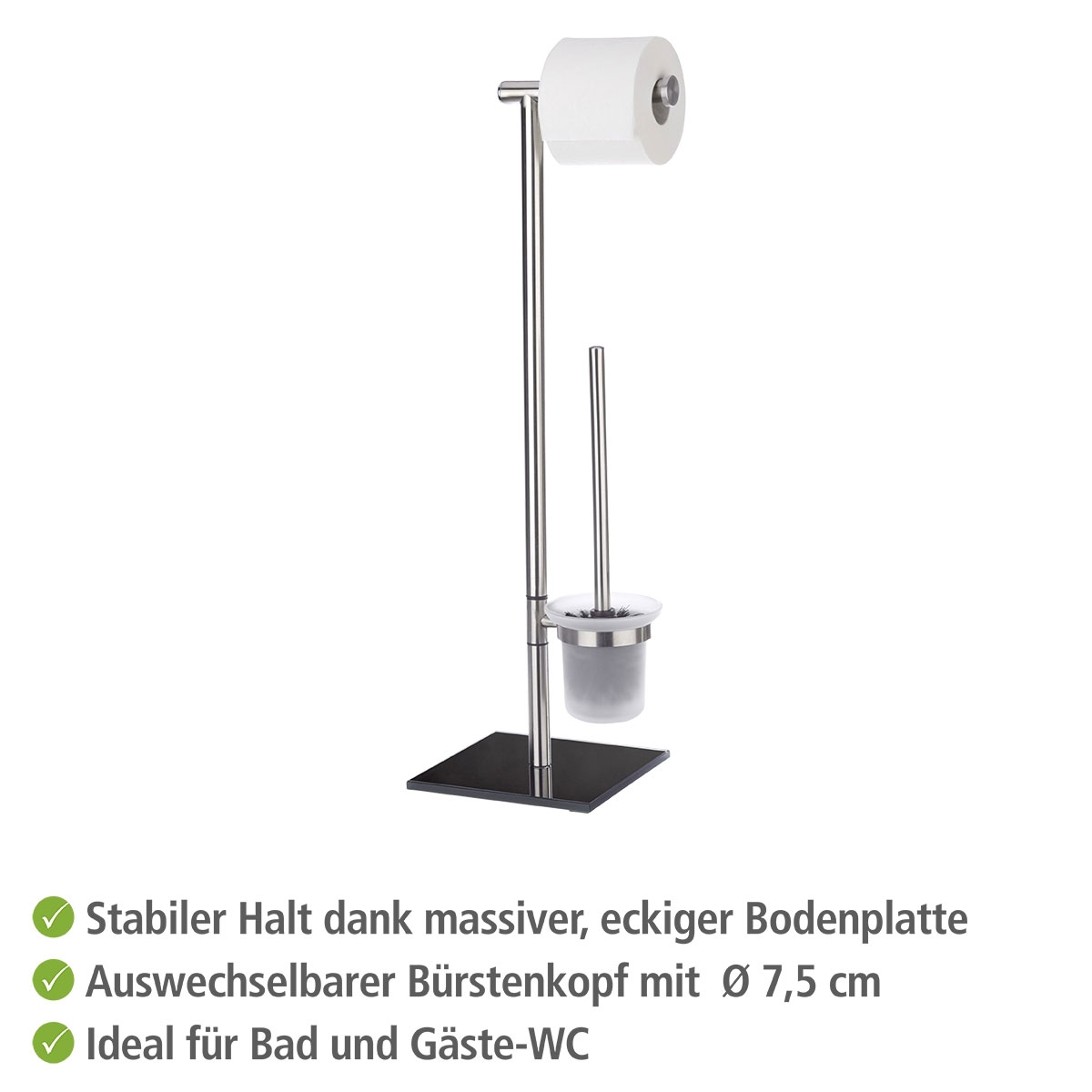 Wenko  Stand WC-Garnitur Lima Edelstahl rostfrei Bild 3