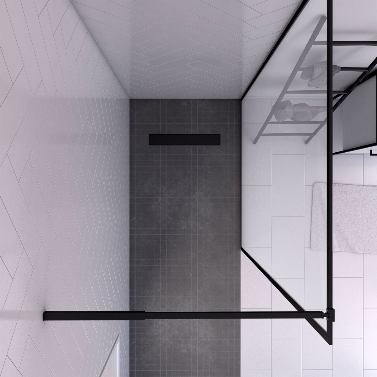 Aurlane Walk In Dusche Dark Edge 120 x 200 cm Bild 4