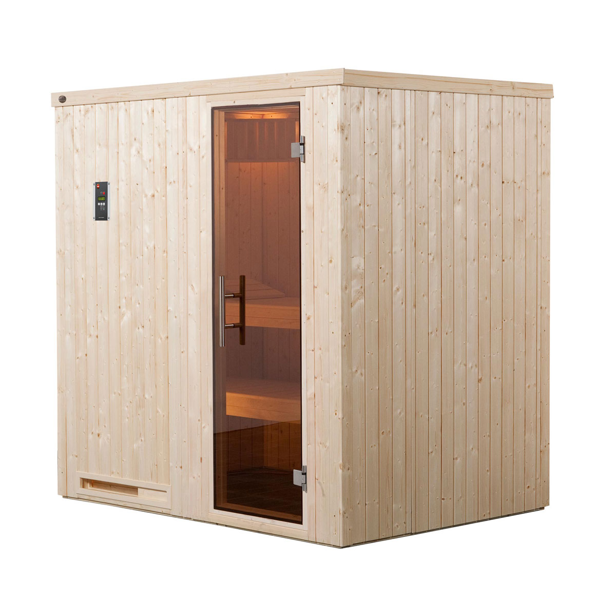 Weka  Elementsauna Halmstad Größe 1 Sparset 7,5 kW OS Massivholztuer