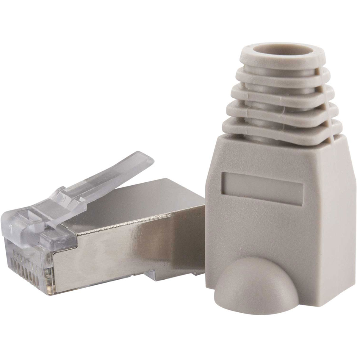 Schwaiger Netzwerkstecker CAT6 mit Kabelführung grau 10 Stück Bild 2