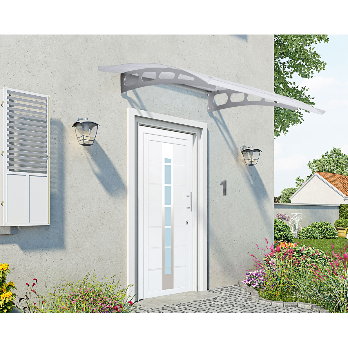 Alpertec Edelstahl-Hausnummer 1 satiniert Bild 2