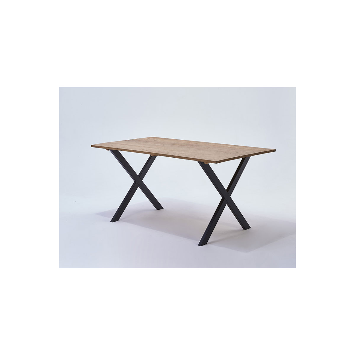 Tischbein X-Form schwarz matt 71 x 77,5 x 3 cm Bild 2