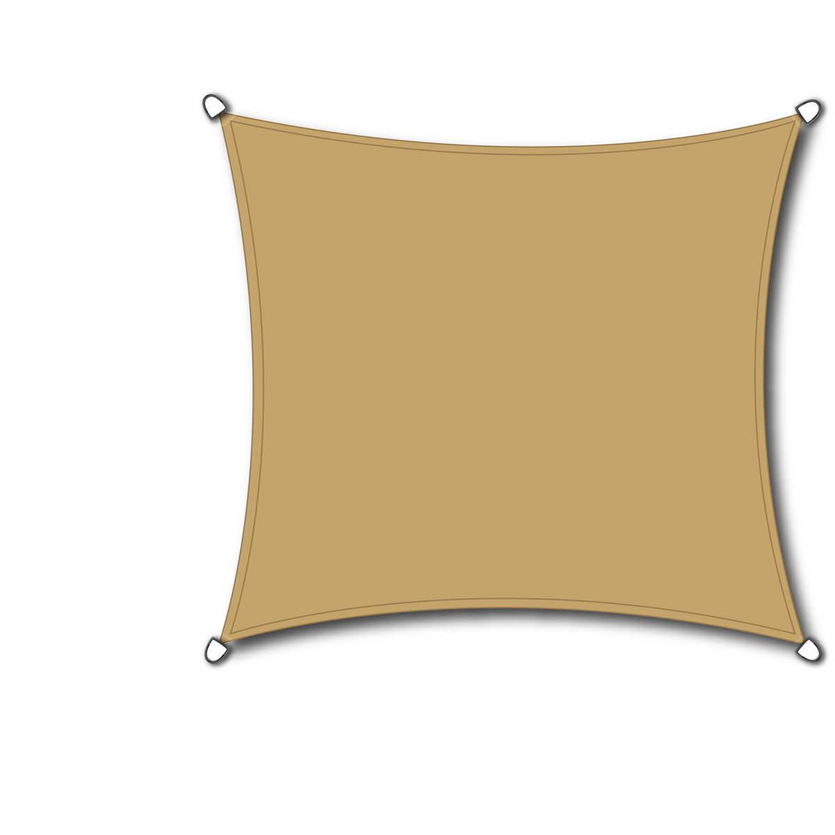 Siena Garden Sonnensegel Solino 360 x 360 cm natur Bild 1