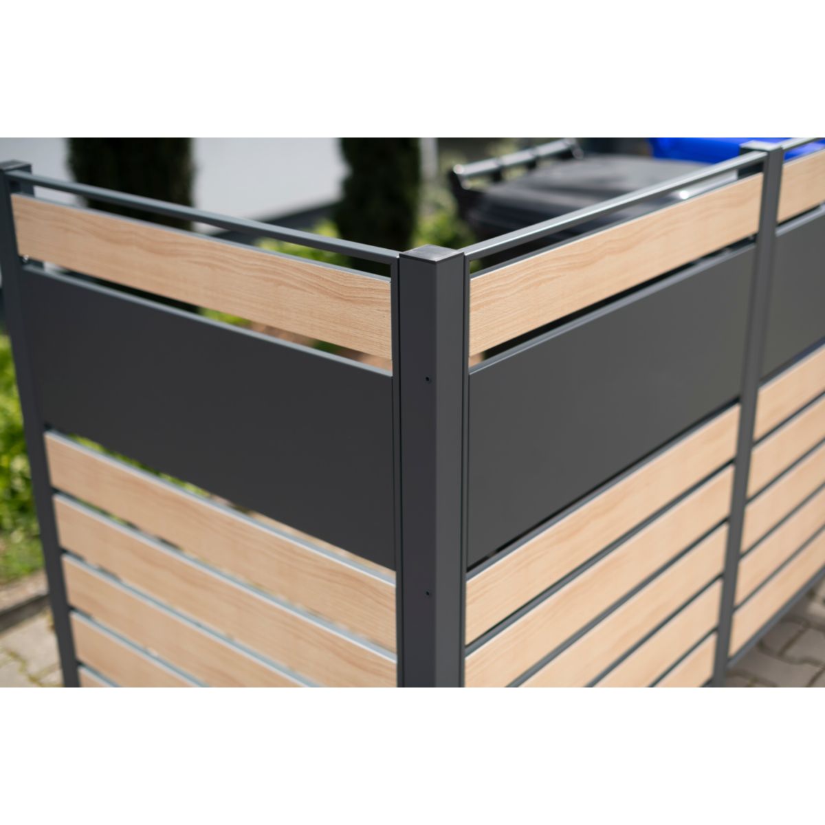 Westmann Mülltonnenverkleidung Planum 5x 240 L 1er Box 90x410x120 cm Bild 7