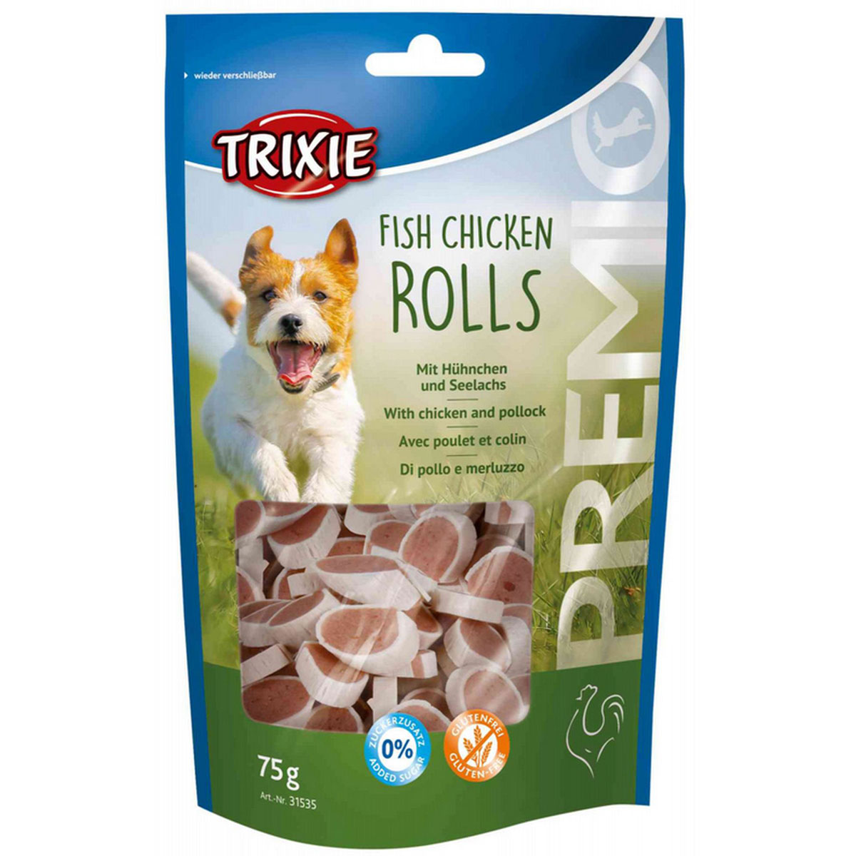 Trixie Premio Rolls Hühnchen und Seelachs 75g