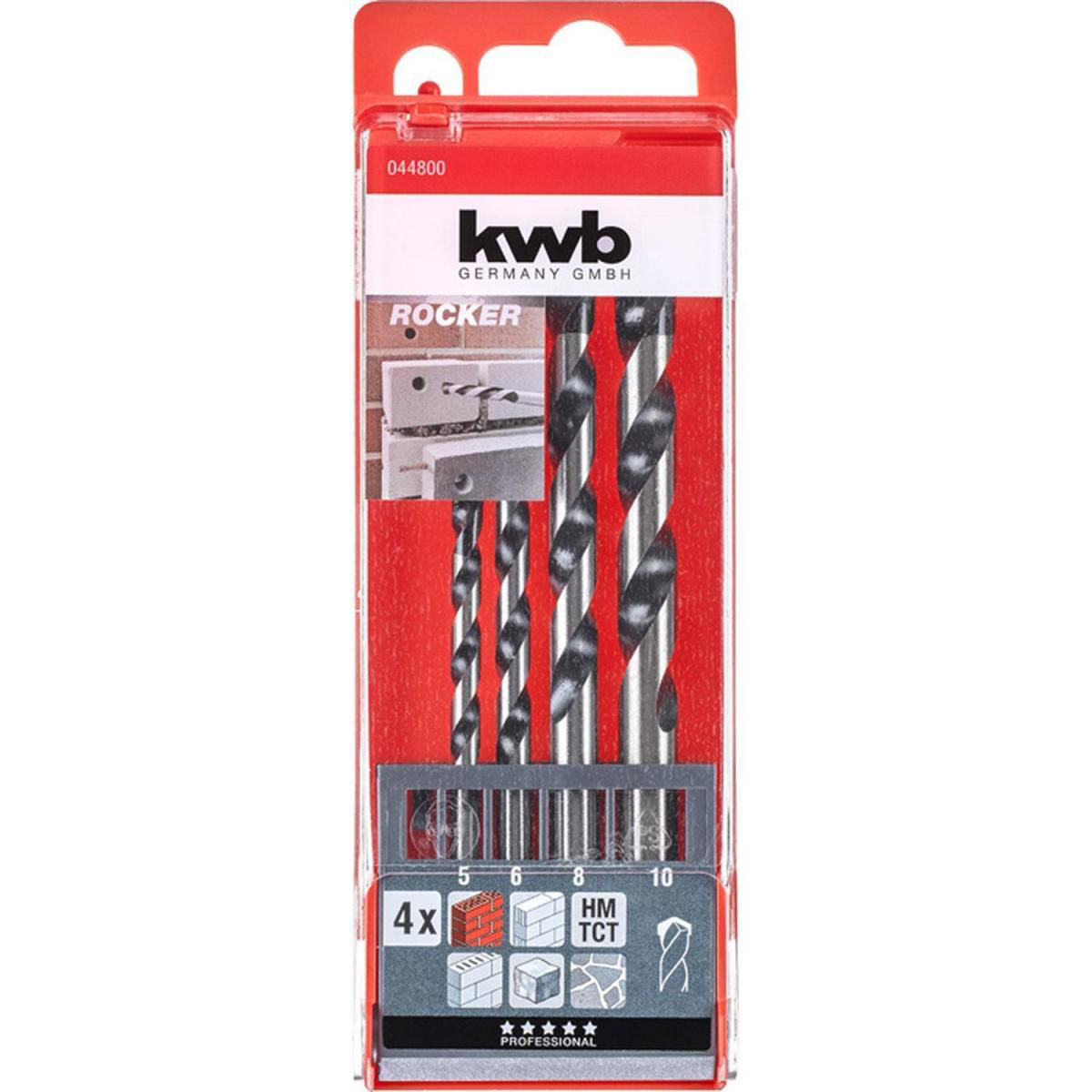 kwb  Beton- und Steinbohrersatz Rocker Durchmesser 5-10 mm 4 teilig Bild 2