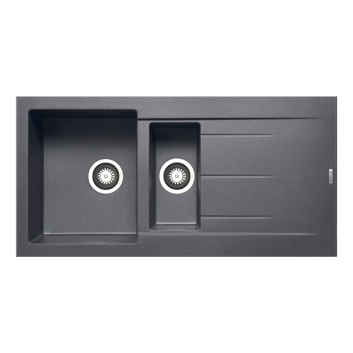 Pyramis  Einbauspuele ALAZIA 100 x 50 cm 1 1/2B 1D Iron Grey Bild 1