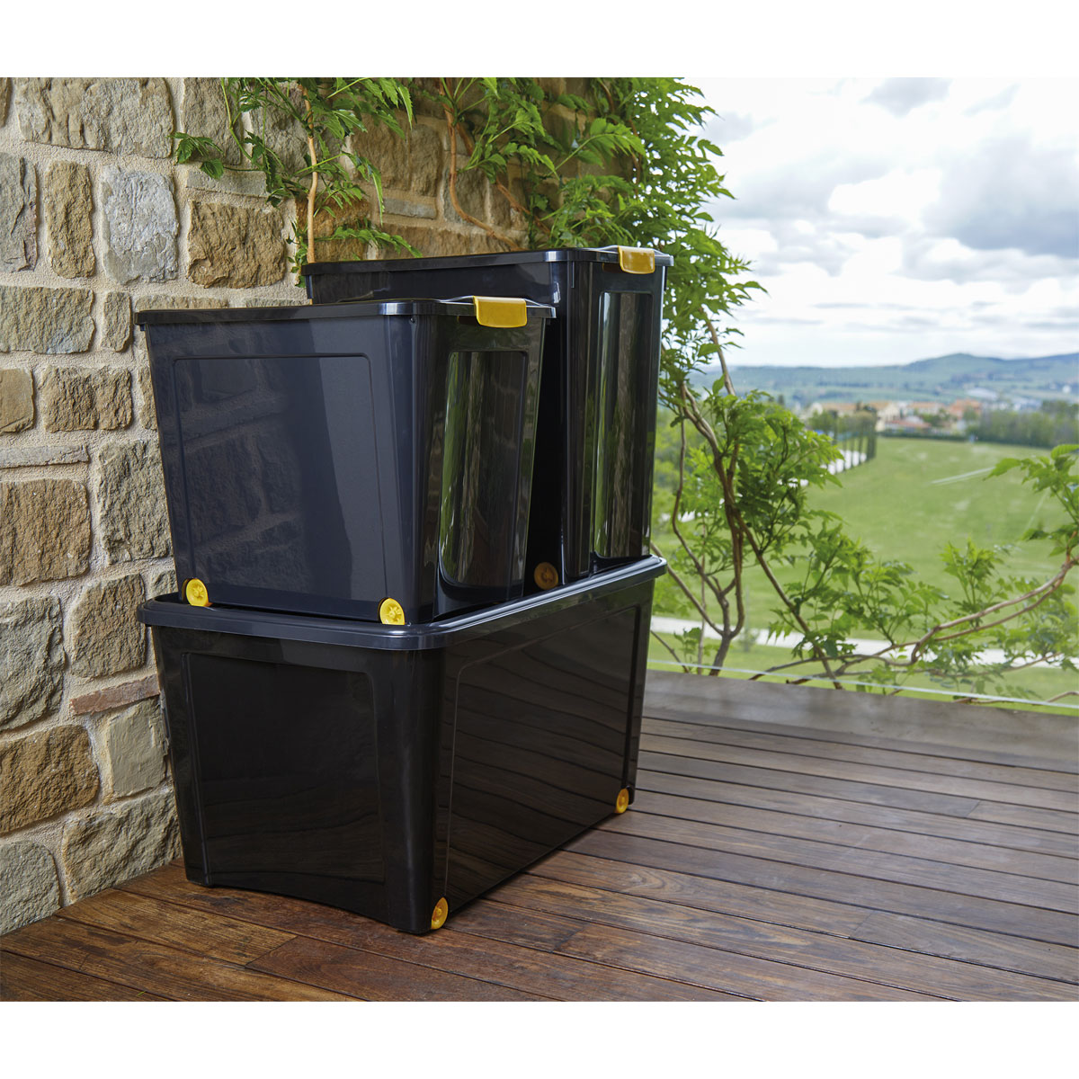 Combi Box, Farbe: Schwarz, Rollensystem, Inhalt: 43L Bild 7