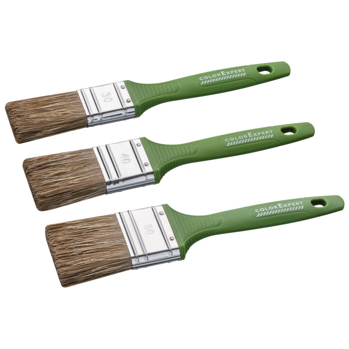 Color Expert Flachpinsel-Set Lasurborste 3tlg. 1K-Stiel