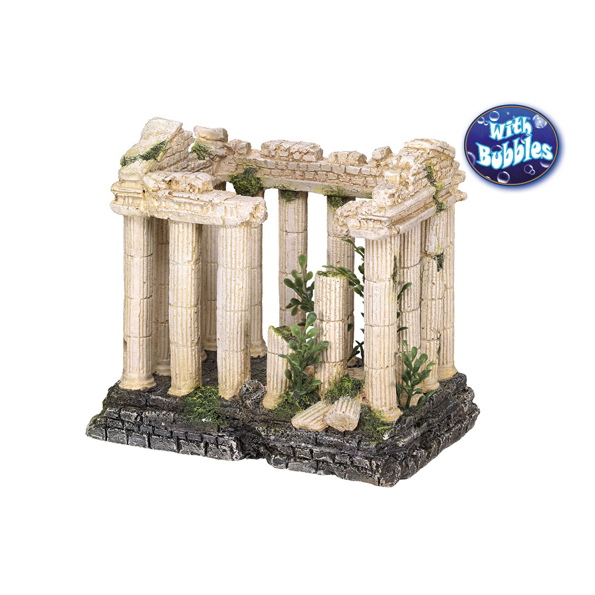 Aqua Ornaments Akropolis mit Pflanzen ca 16 x 10,5 x 14 cm