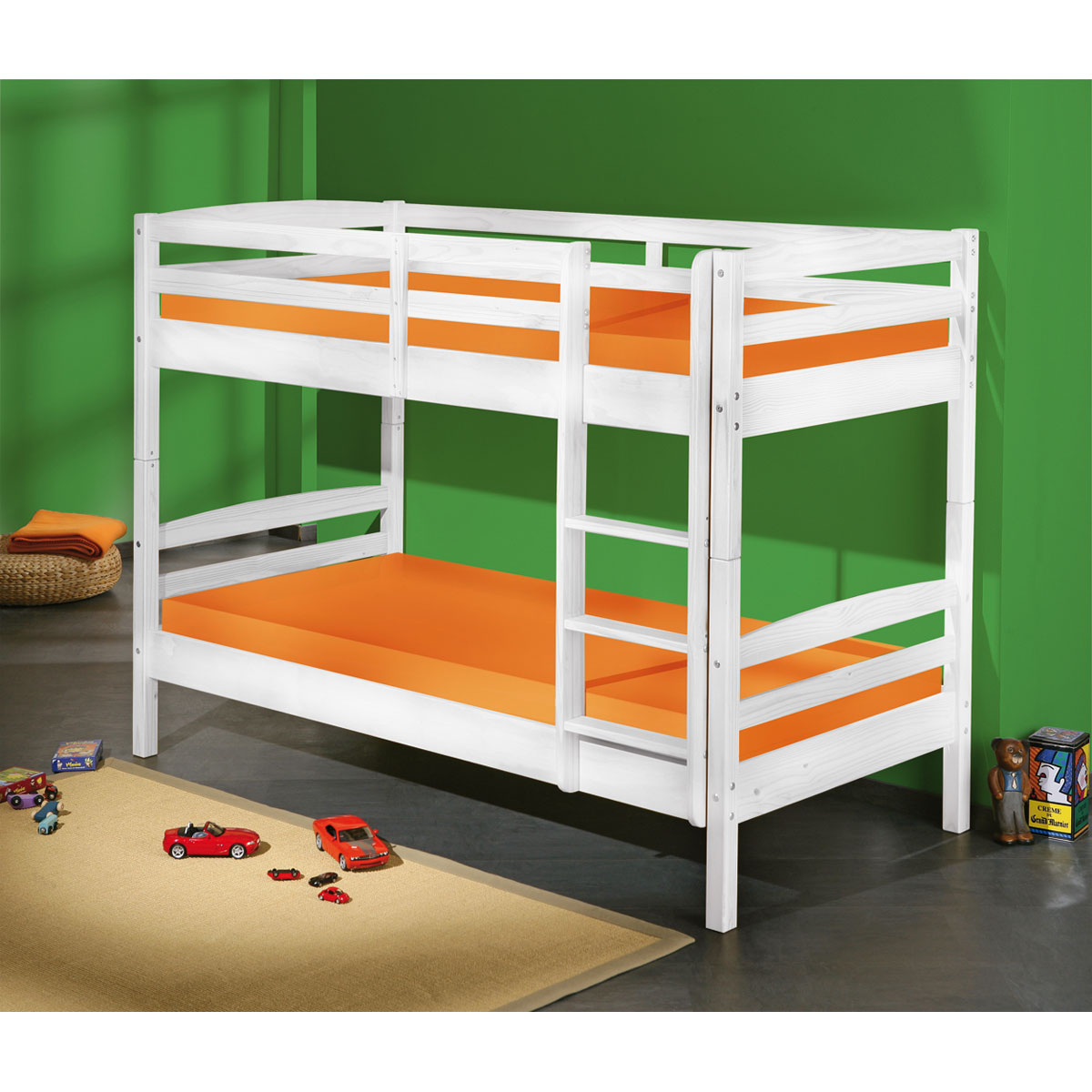 Inter Link Etagenbett „Annika“, 200x90cm, mit 2 Rosten, weiß Bild 2