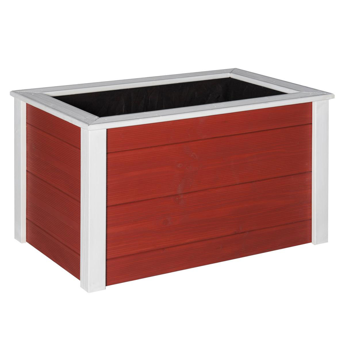 Hochbeet Douglasie 106 x 65 x 60 cm cremeweiß rot