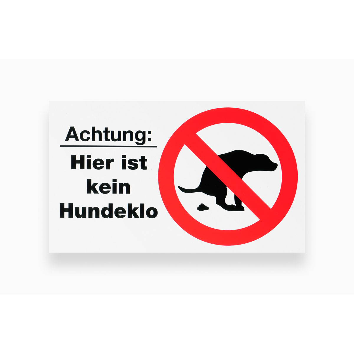 Metafranc Gebotsschild kein Hundeklo Kunststoff gelb