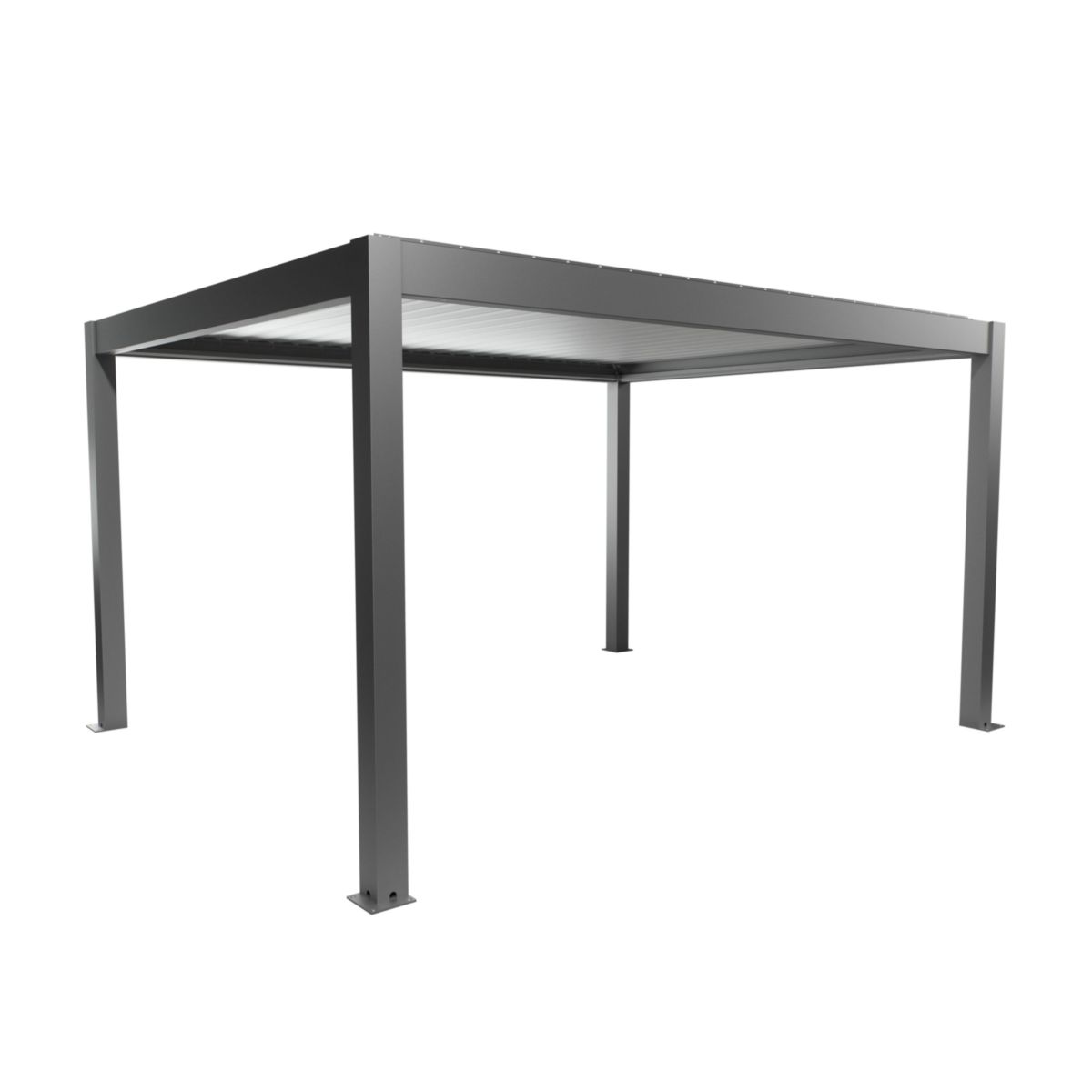 Biohort Pergola Gr. 4,5x3,5 quarzgrau/silber-met 460x 367,5x 264 cm