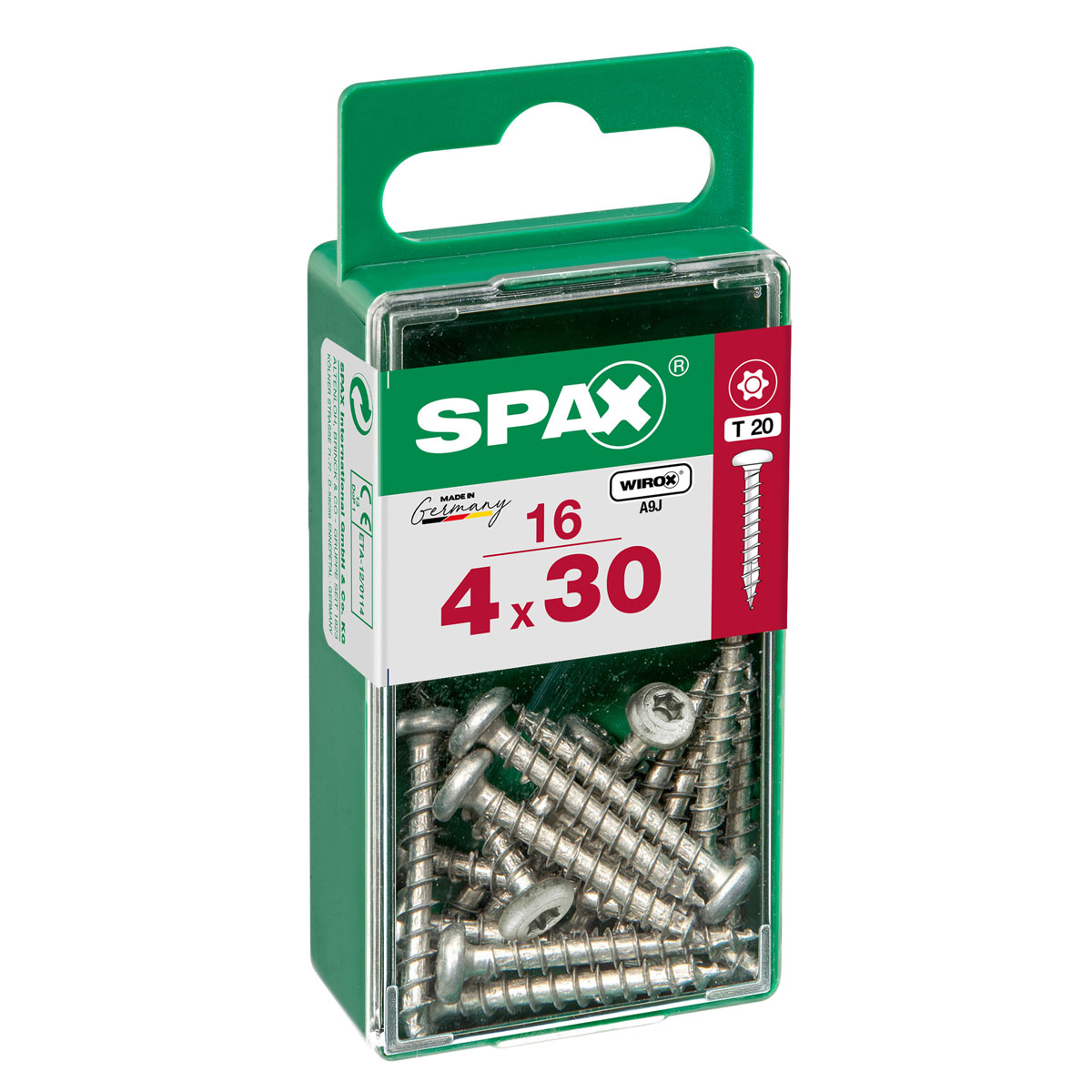 Spax Universalschraube WIROX Rundkopf 4 x 30 mm Torx 16 Stück