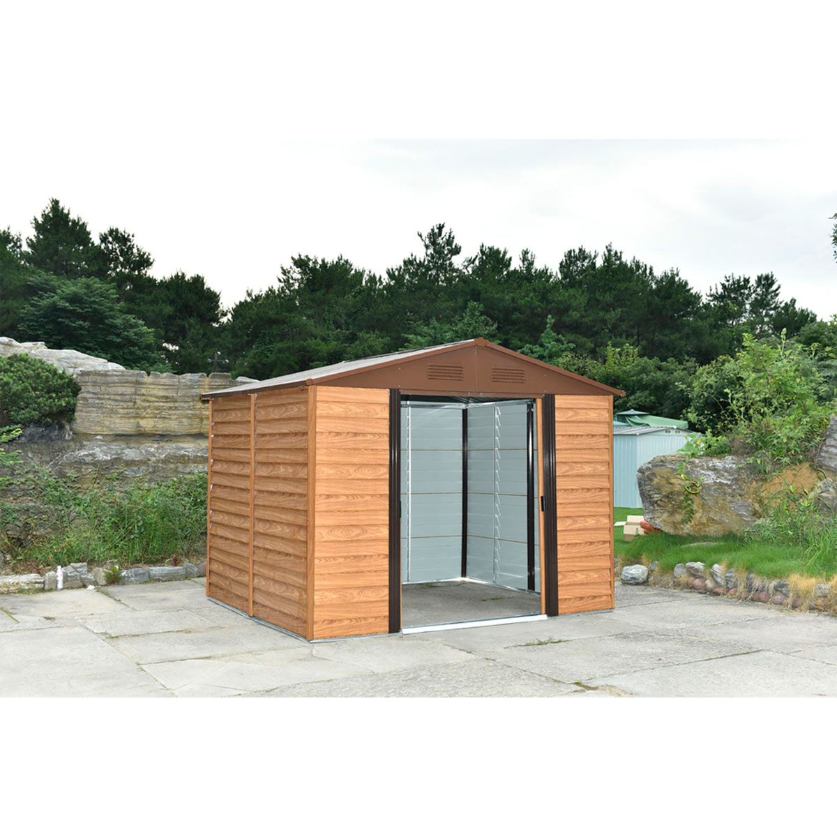 Pergart Gerätehaus Frankfurt II 10,9m² holzoptik Bild 3