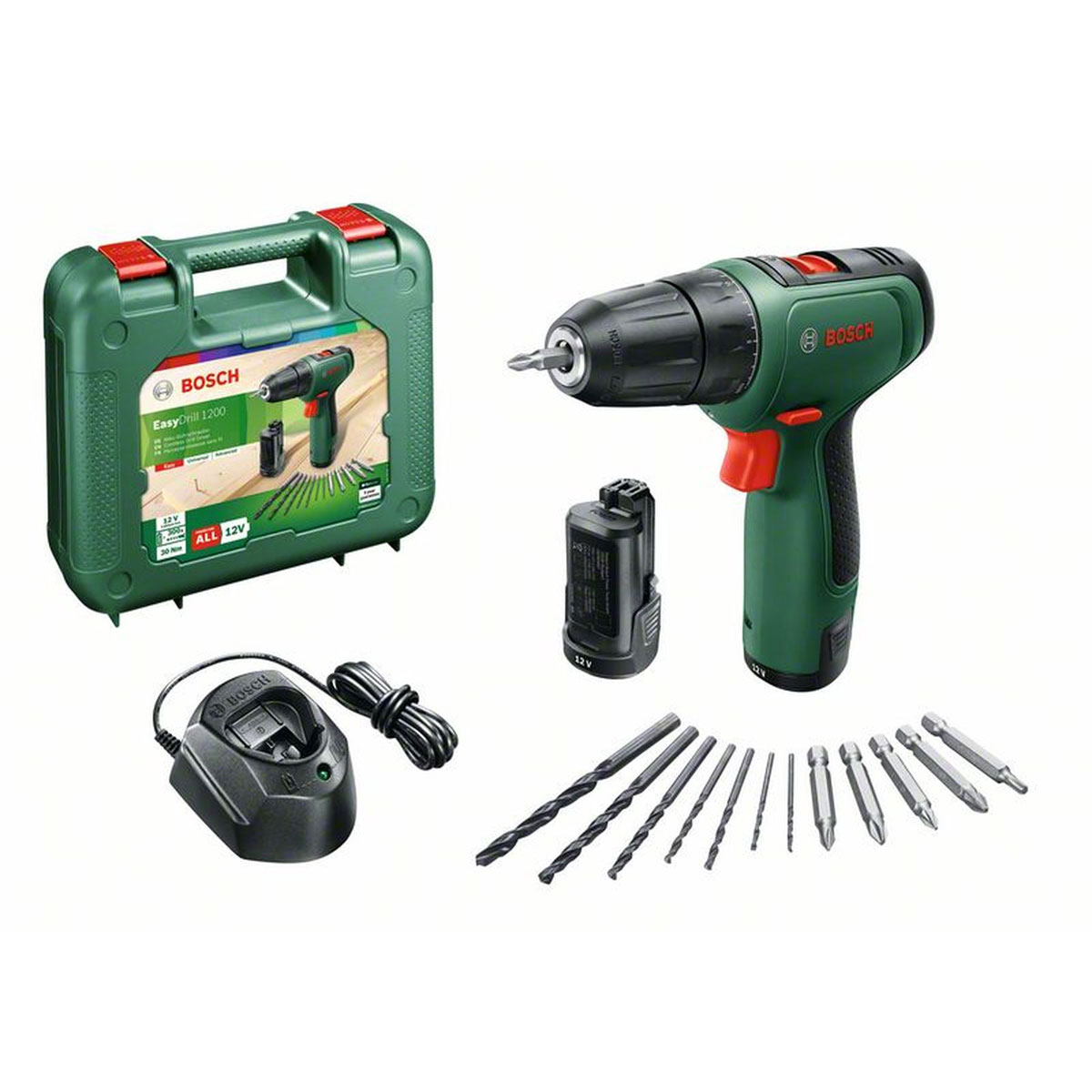 Bosch  Akku-Bohrschrauber-Set EasyDrill 1200 2 Akkus 5-teilig Bild 1
