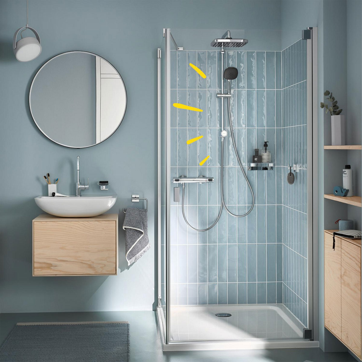 Grohe Duschsystem Vitalio Comfort 250 Flex mit Umstellung für die Wandmontage Bild 2