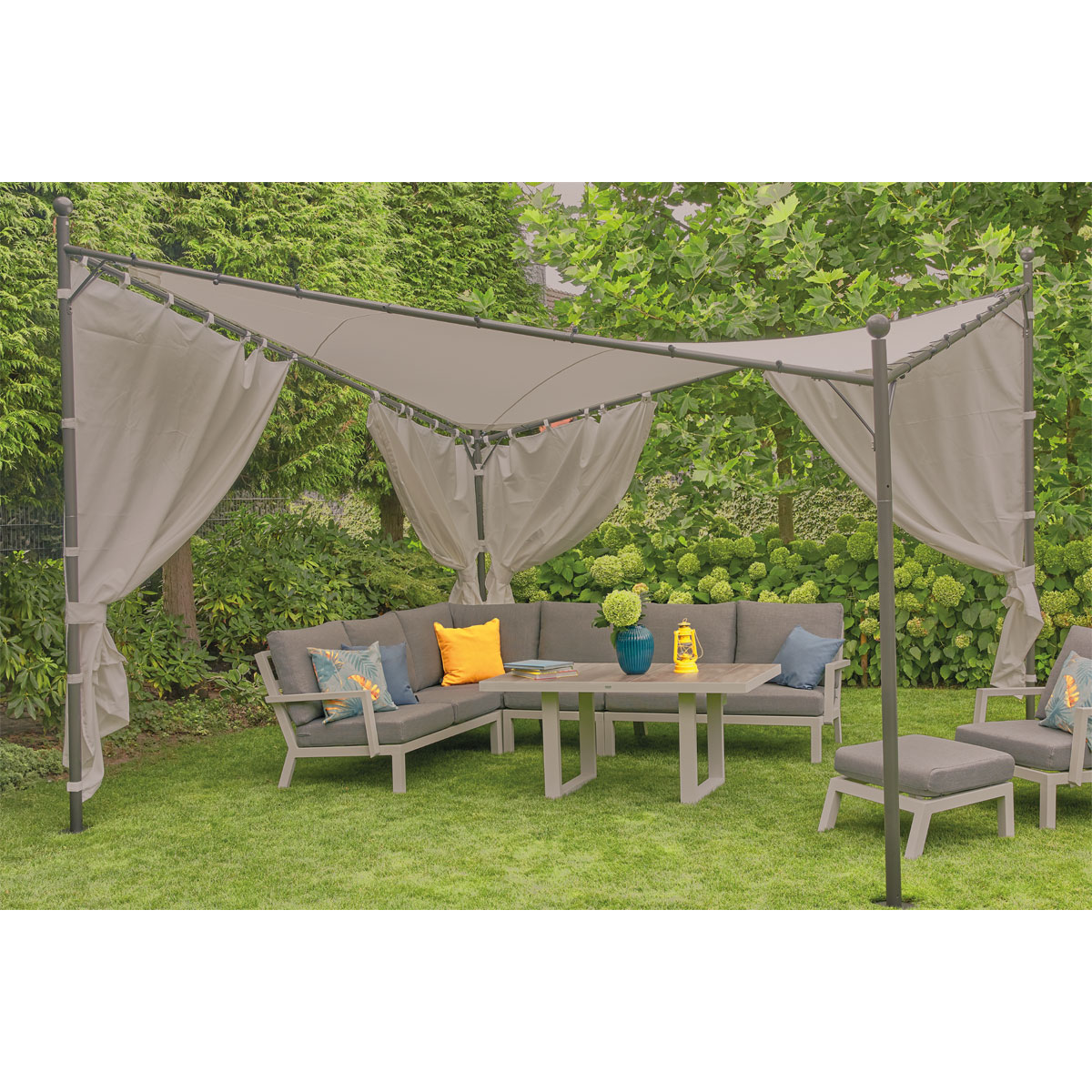 Siena Garden Seitenteile Berlino 400 x 197 cm hellgrau Bild 1