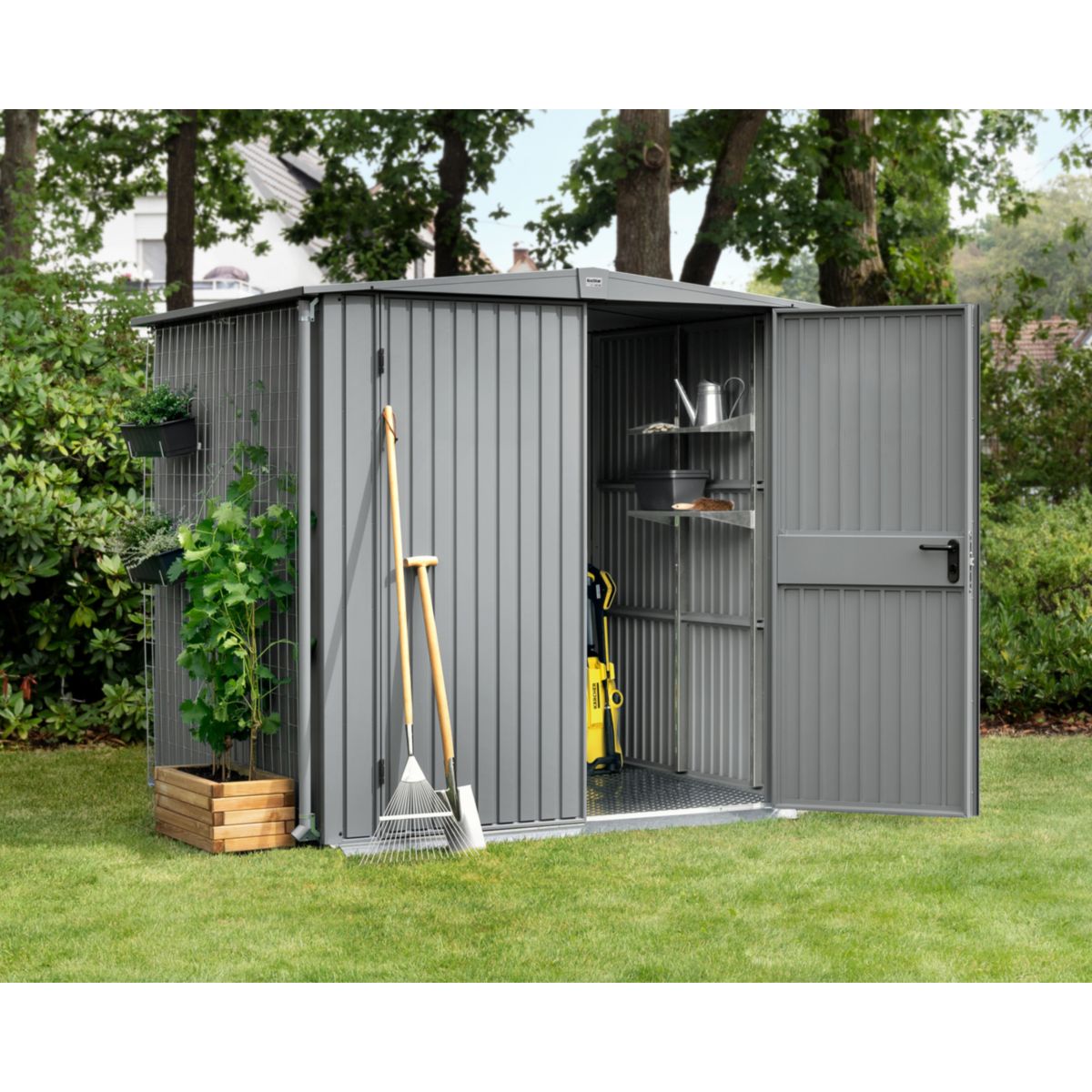 EcoStar  Gerätehaus Trend-STyp 2RAL9007 2 flg Bild 2