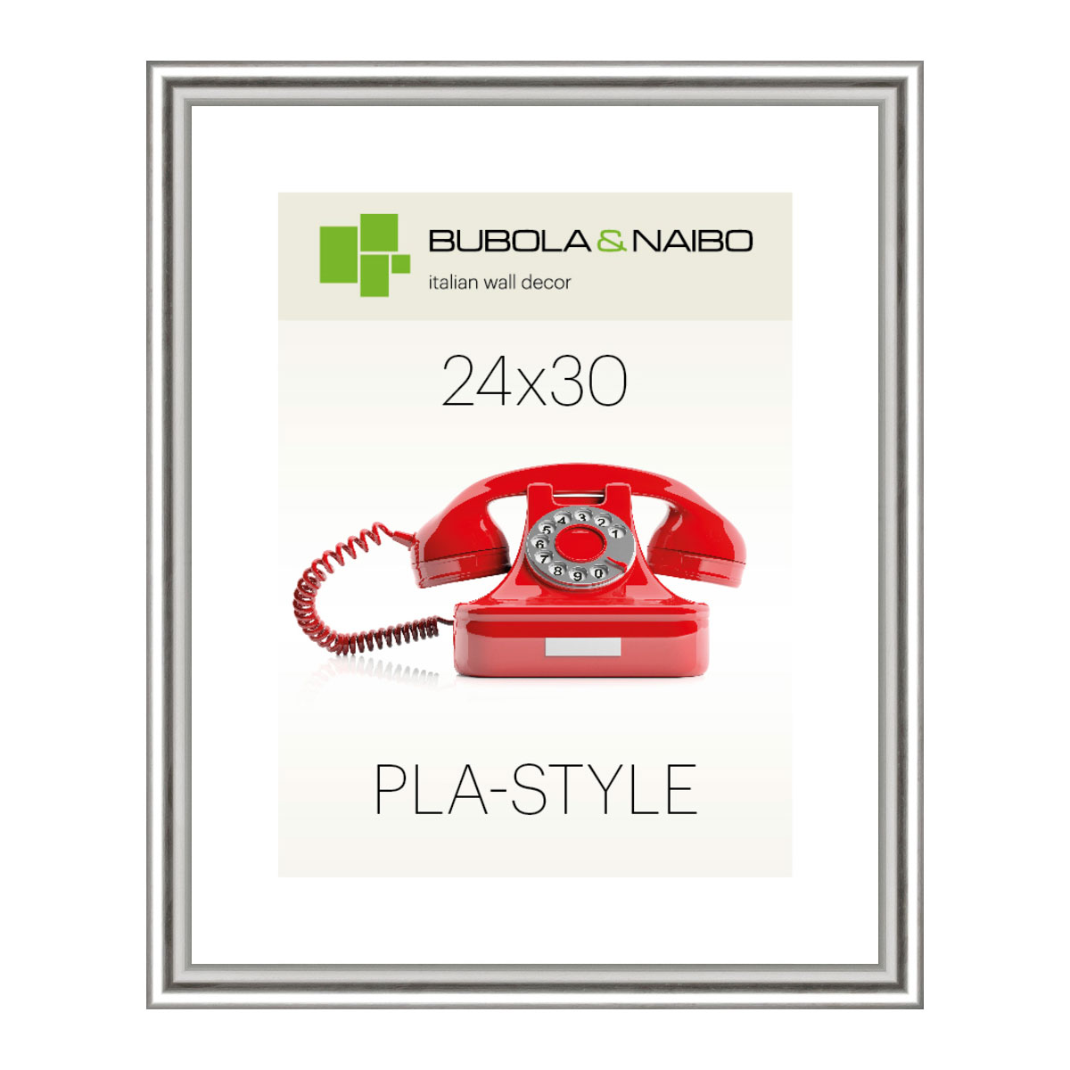 Kunststoffrahmen PLA01 24 x 30 cm Silber