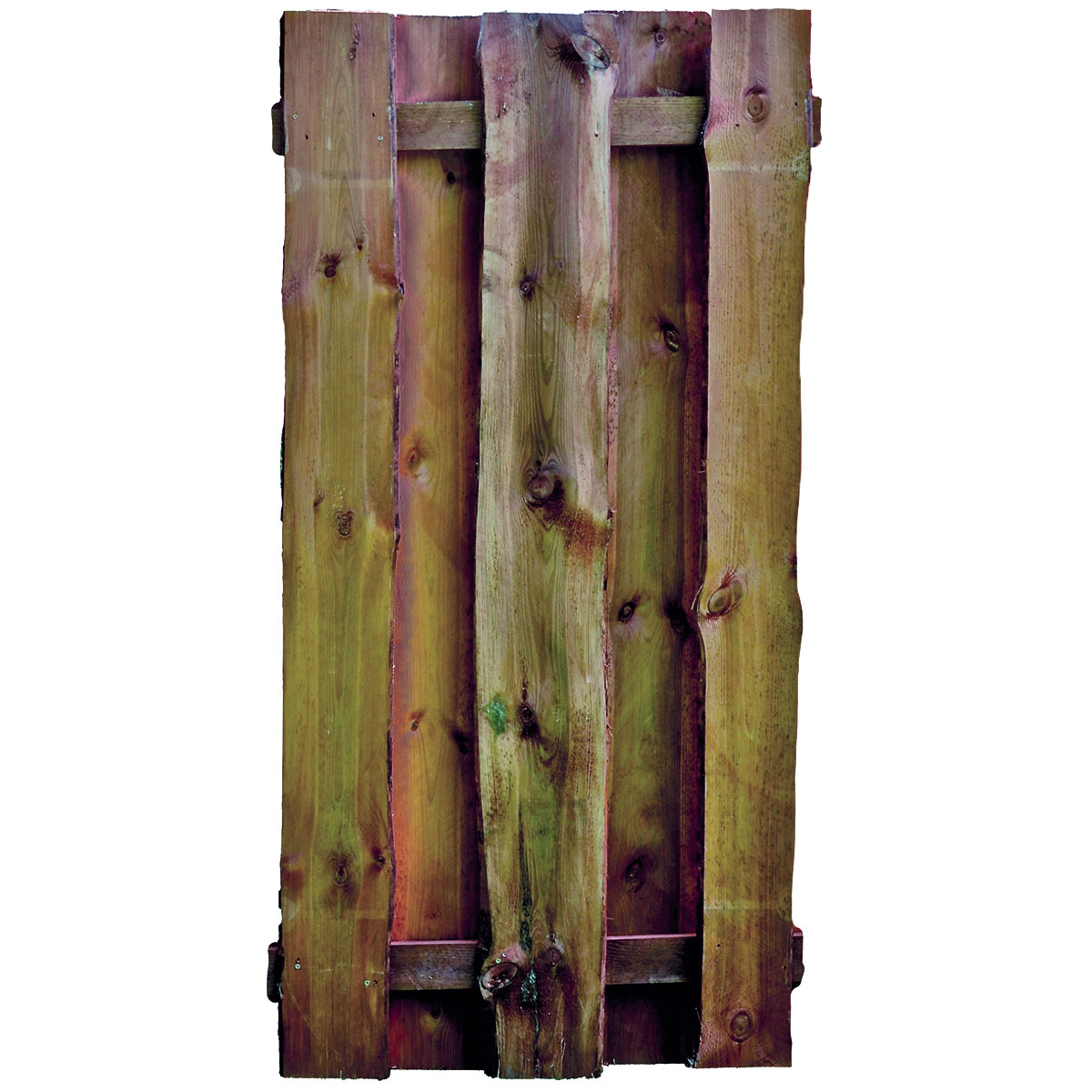 TETZNER & JENTZSCH Zaunserie „SEELAND“, braun, 90 x 180 cm, Bretter sägerauh, mit Baumkante