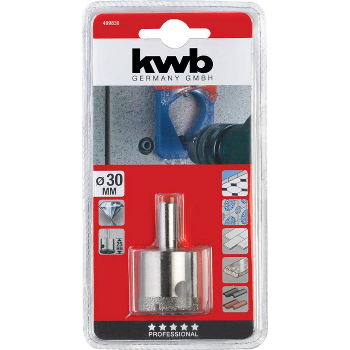 kwb  Lochsägen Diamantbestreut Durchmesser 30 mm Bild 2