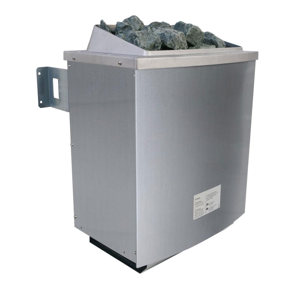 Karibu Sauna Leona Eckeinstieg 9 kW Ofen externe Strg modern kein Kranz Energiespartür Bild 5