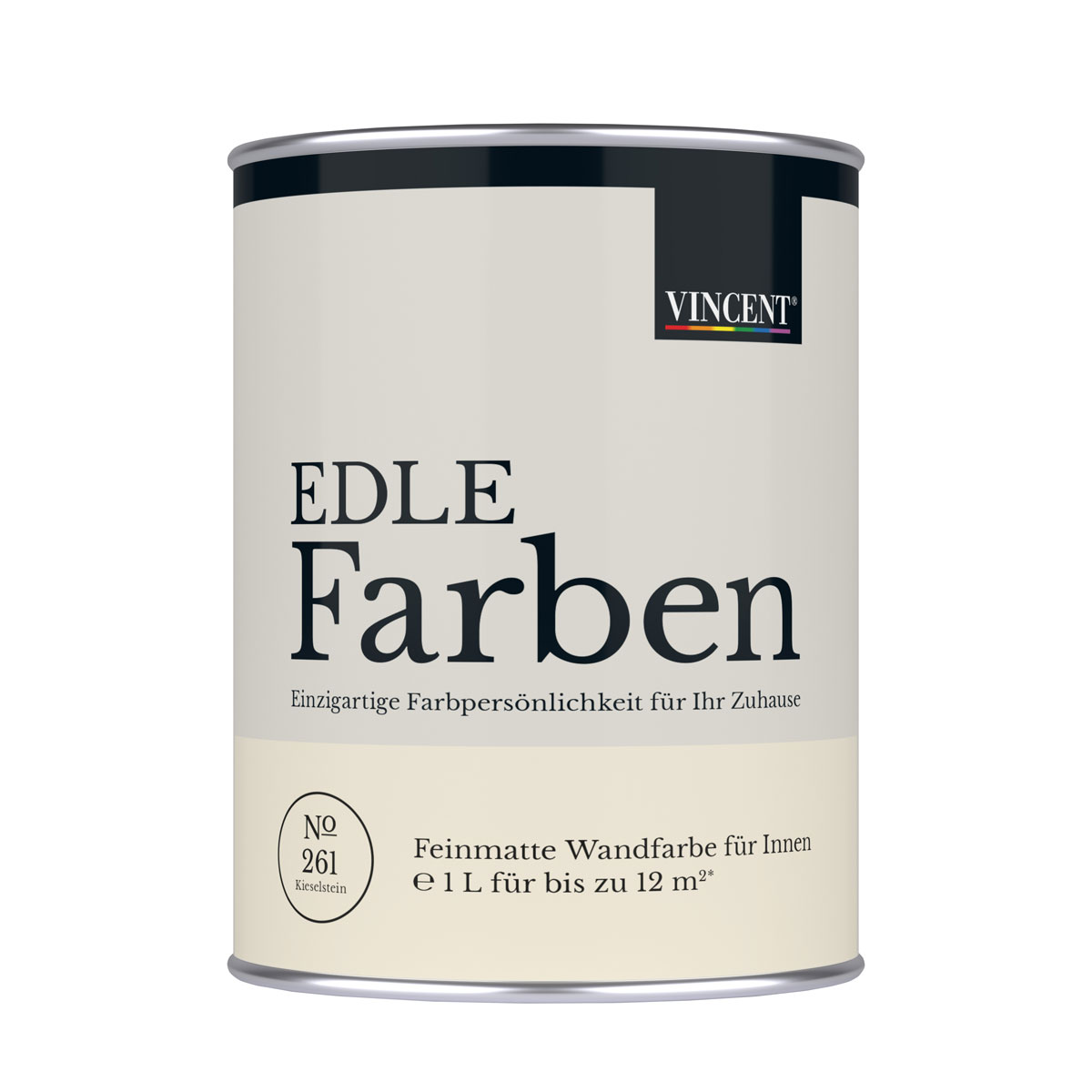Vincent  Wandfarbe EDLE Farben Kieselstein matt 1,0 L
