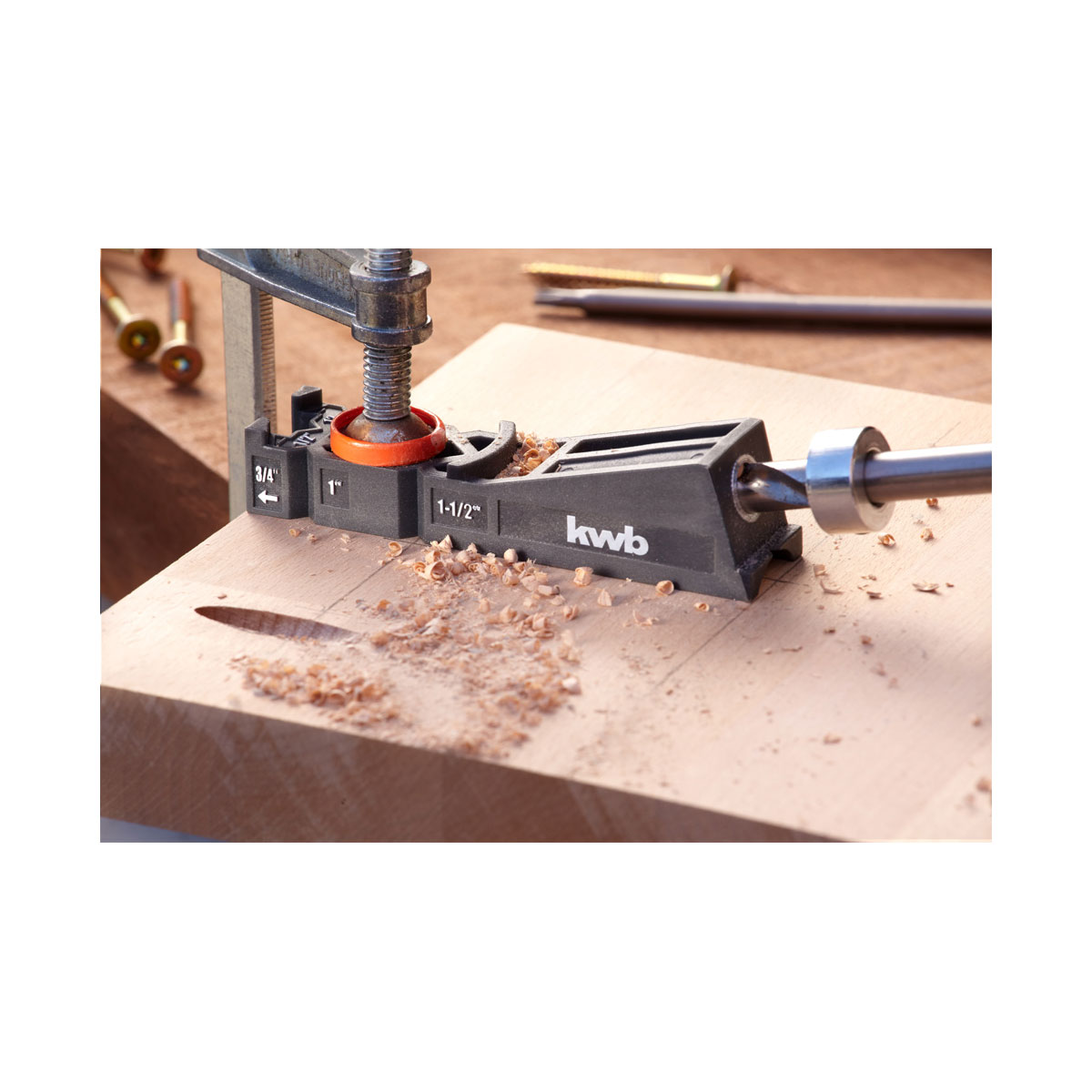 kwb  Bohrschablone Taschenloch 5 teilig Bild 3