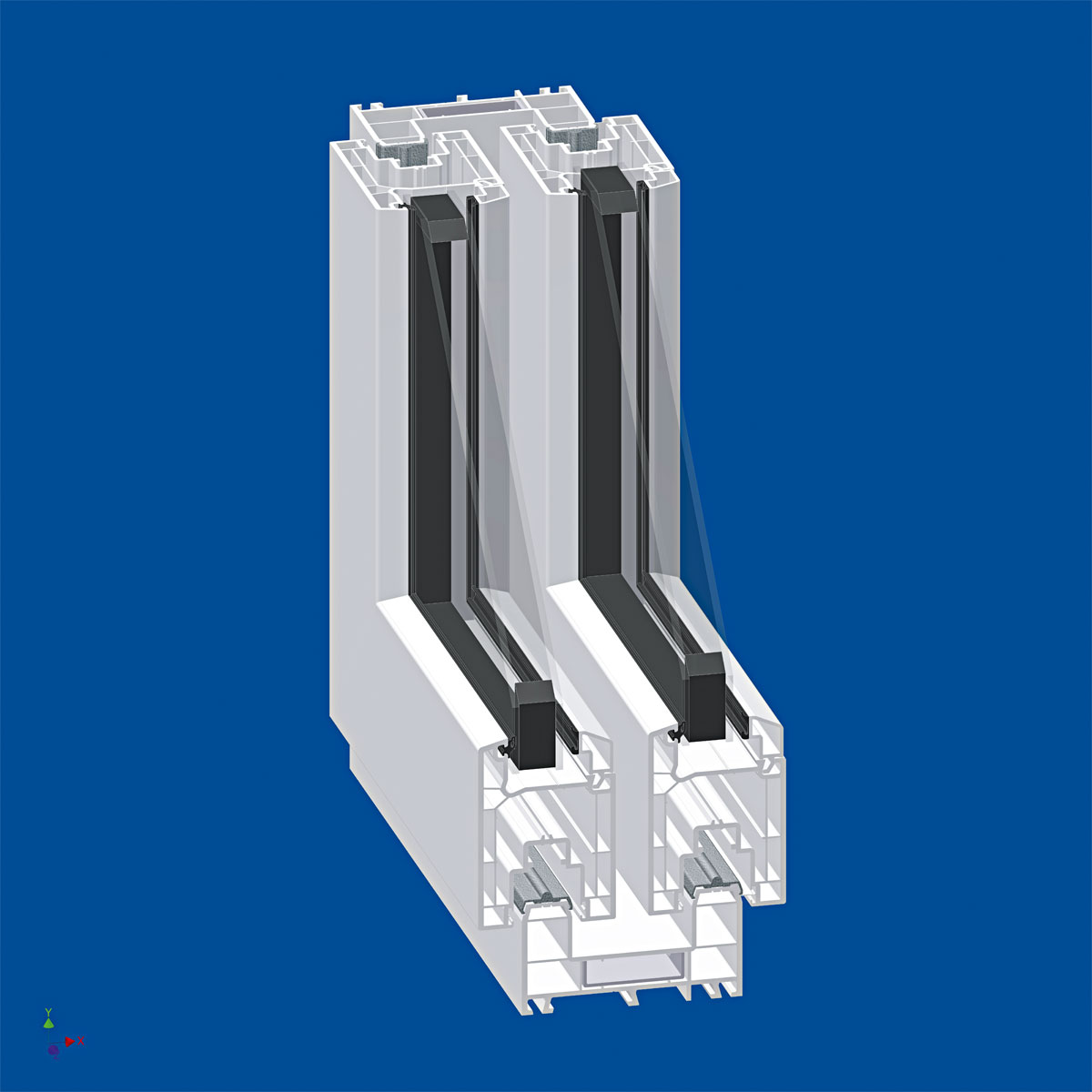 Kunststoff-Schiebetür weiß 200 x 210 cm Bild 4