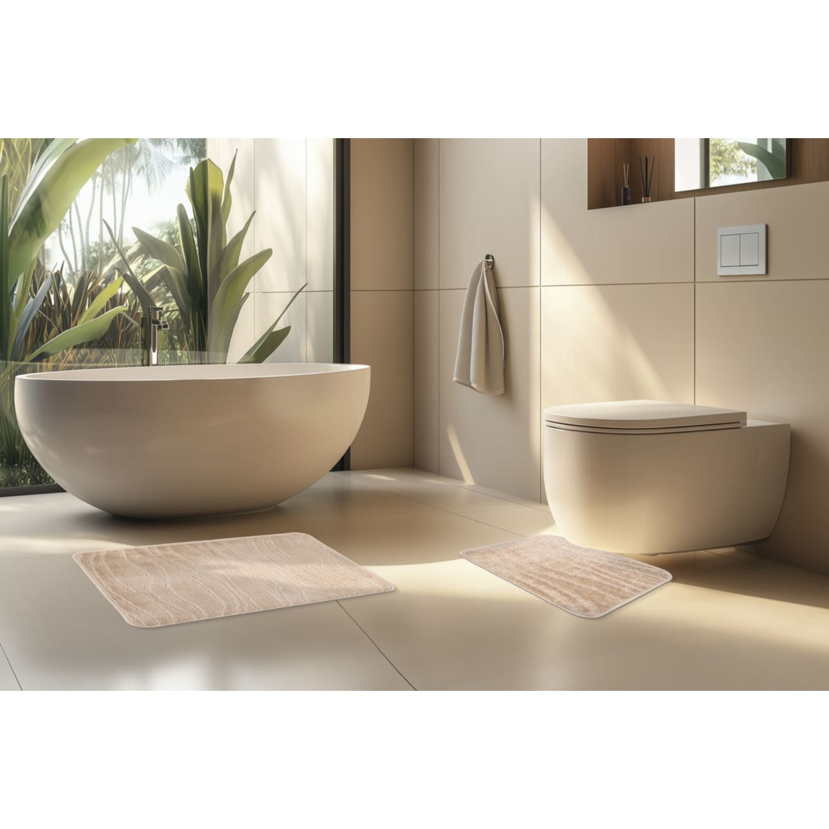 Badematte Lagoon 225 beige  2er-Set Bild 3