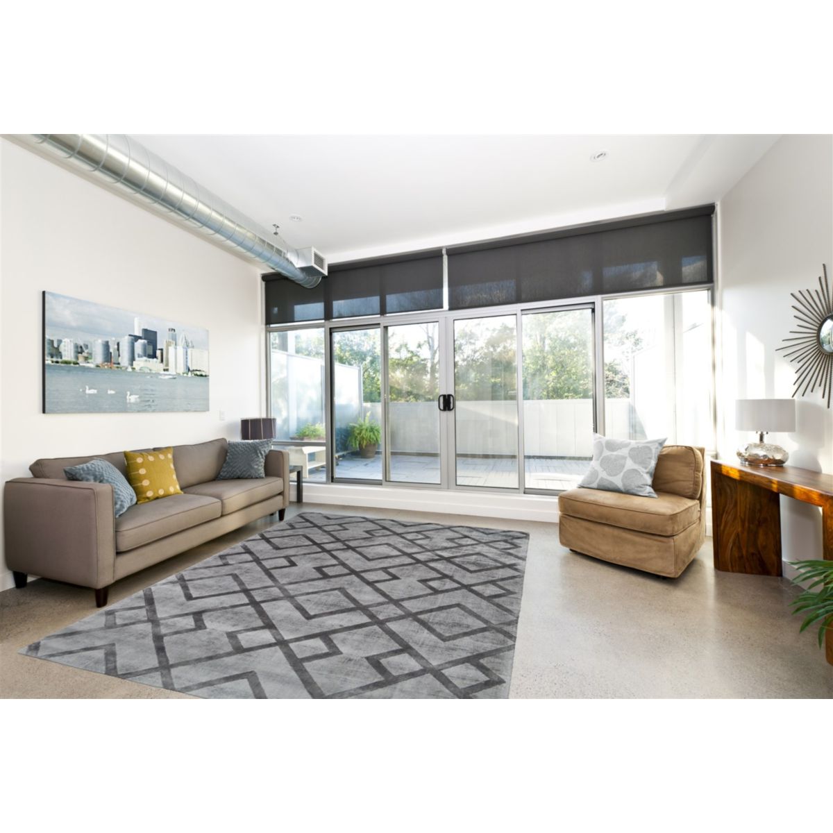 Kurzflorteppich „Luxury 310“ Grau/Anthrazit, 160x230cm Bild 5