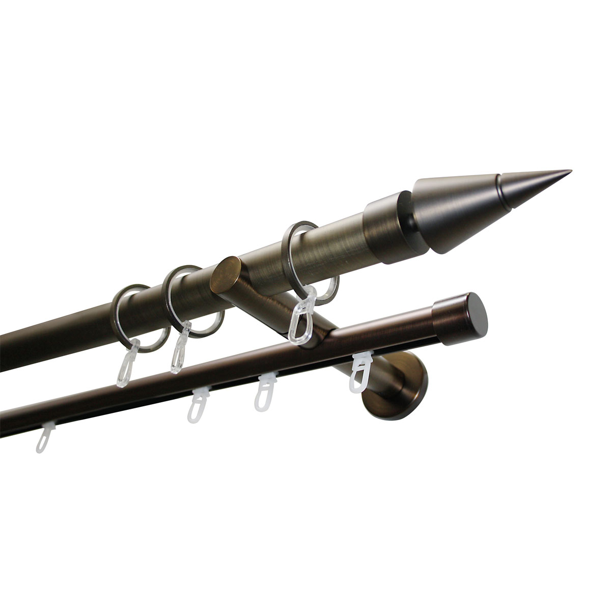 Gardinia Gardienenringe mit Faltenlegehaken für Durchmesser 25 mm bronze Bild 3