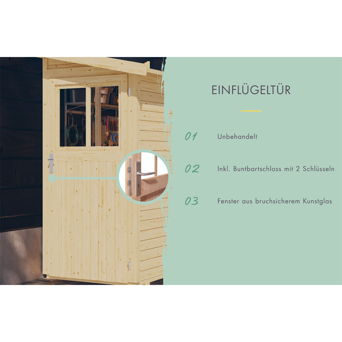 Karibu Gartenhaus Goerlitz naturbelassen Bild 7