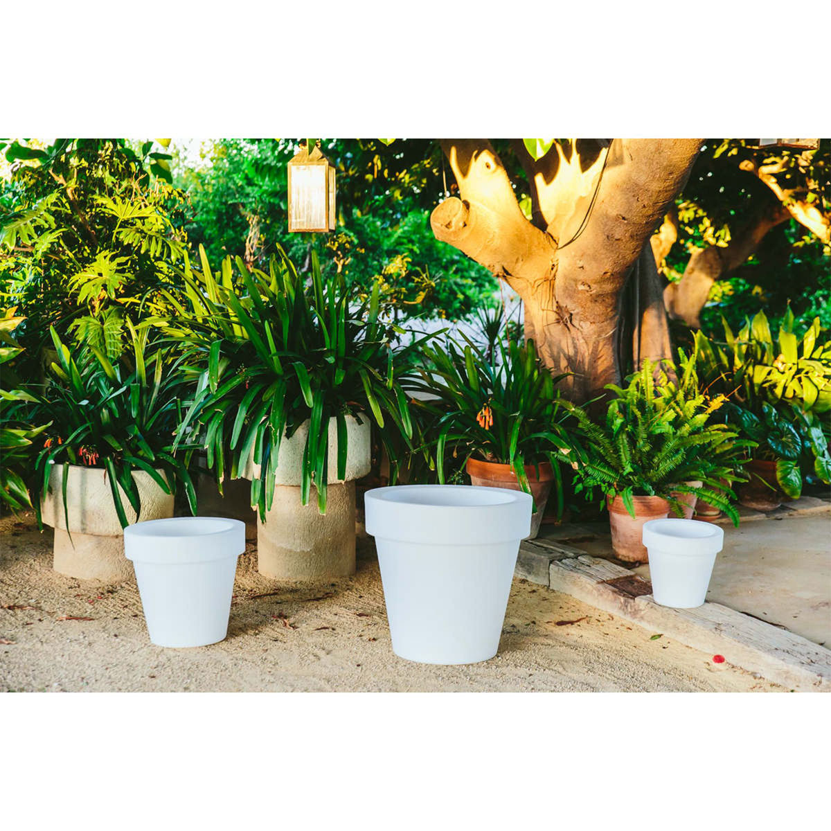 NewGarden LED-Blumentopf Magnolia 60 Ø 57 cm weiß Bild 2