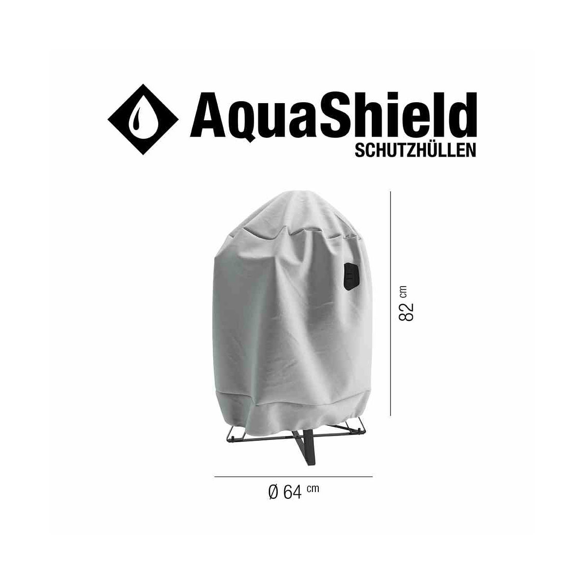 Siena Garden Schutzhülle AquaShield für Rundgrill Durchmesser 57 cm hellgrau Bild 2