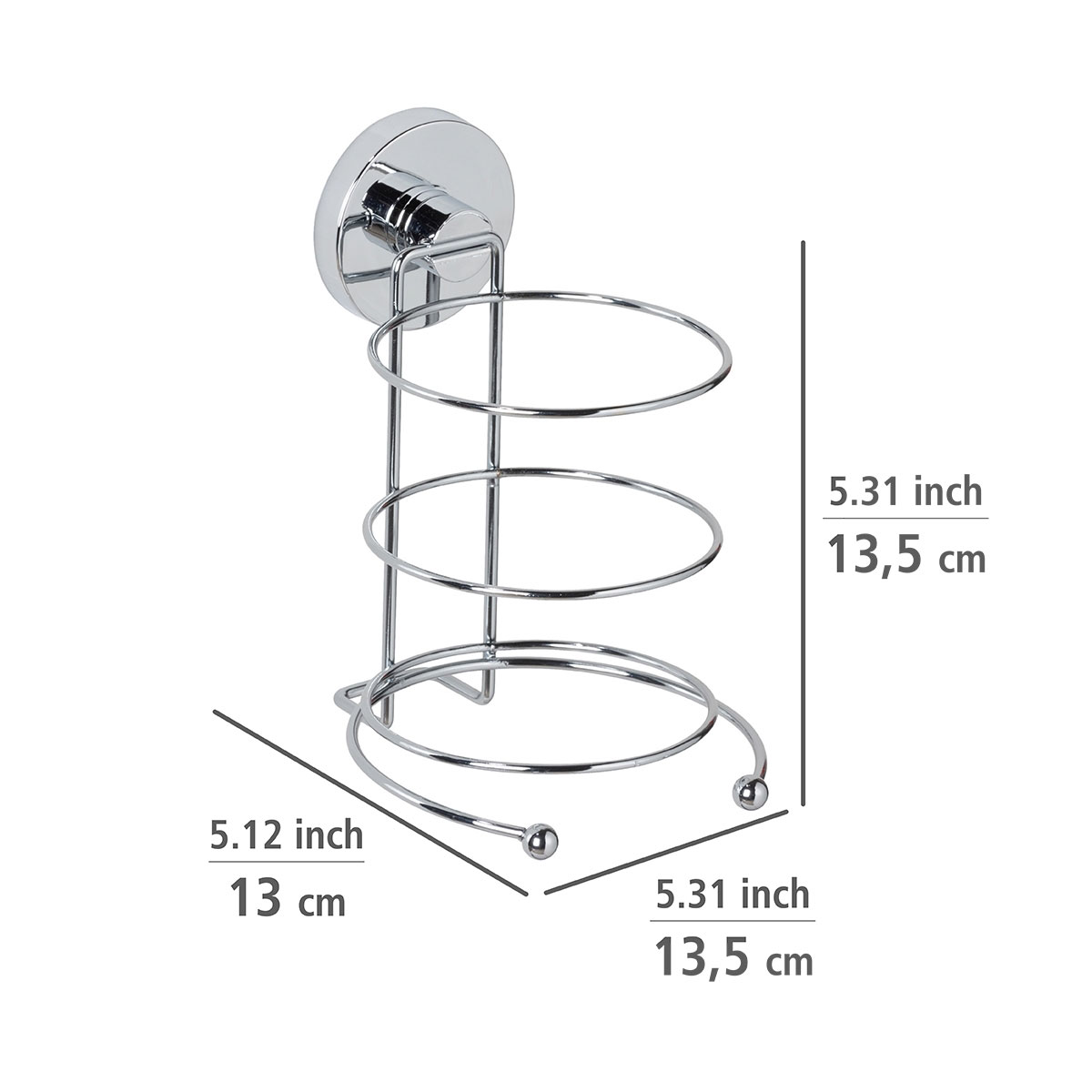 Wenko Haartrocknerhalter Befestigen ohne bohren Vacuum-Loc Bild 5