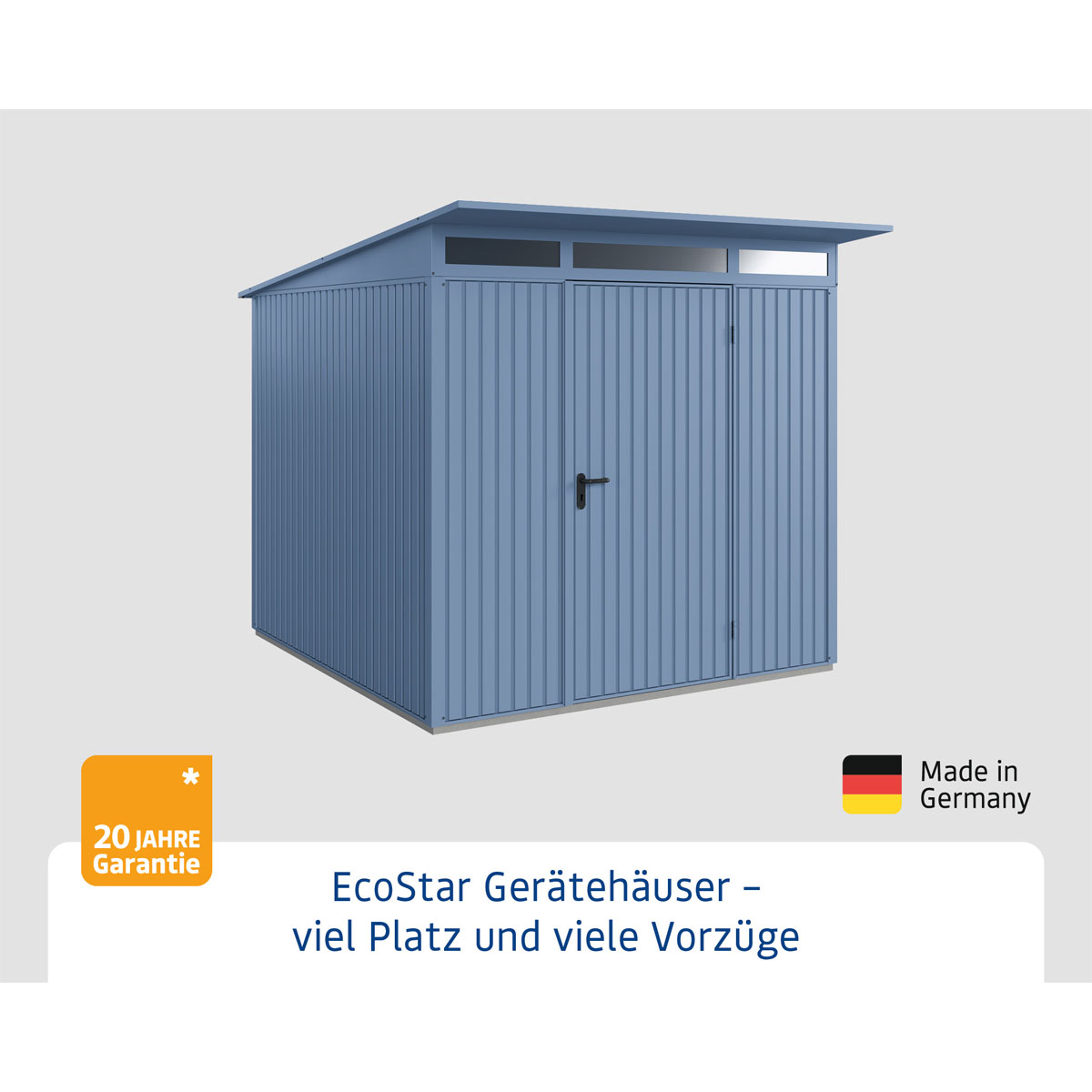 EcoStar  Gerätehaus Trend-PTyp 2RAL5014 1 flg Bild 2