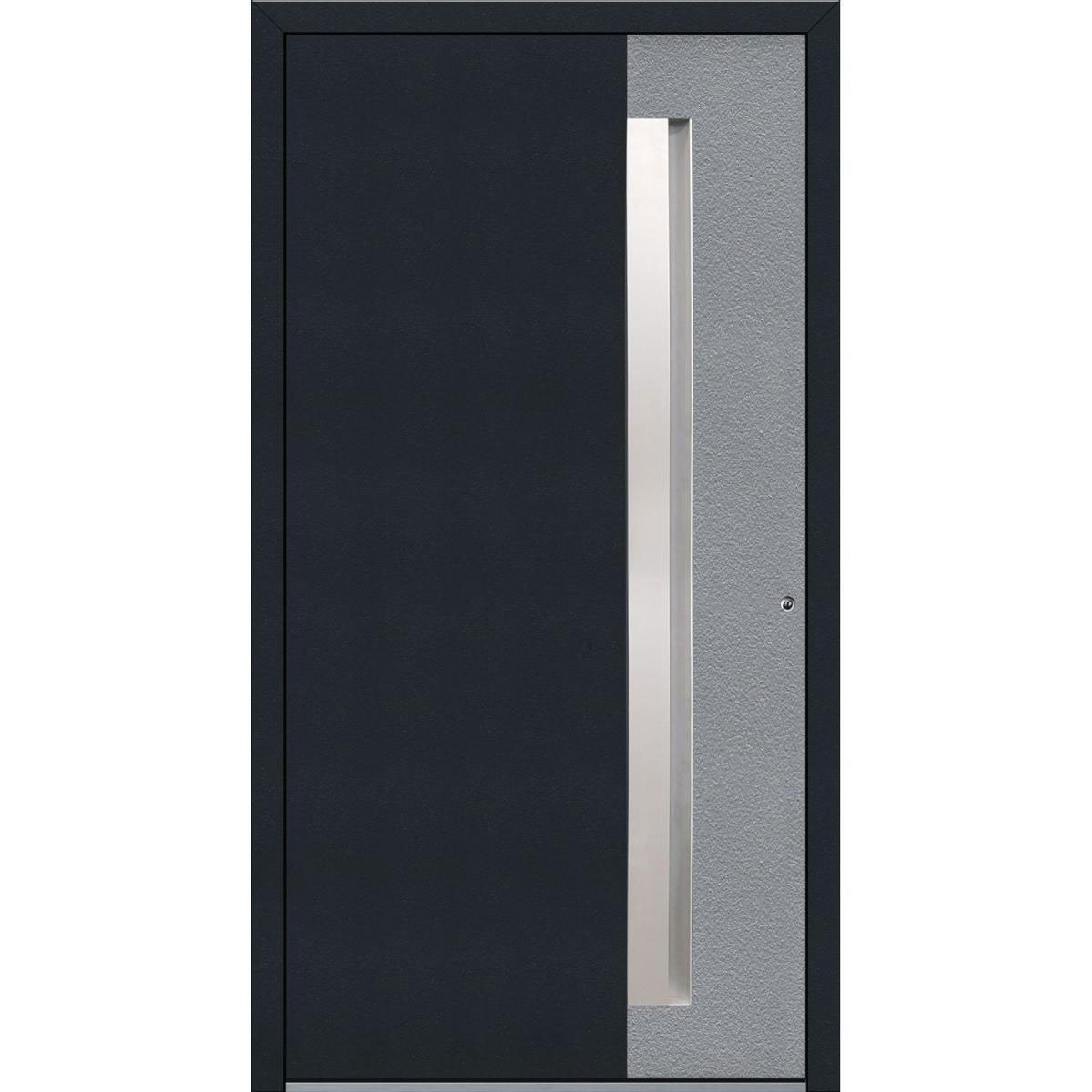 Aluminium Sicherheits-Haustür Bologna Exklusiv 75 mm anthrazit-grau 100 x 210 cm Anschlag rechts inkl Griffleiste Bild 1